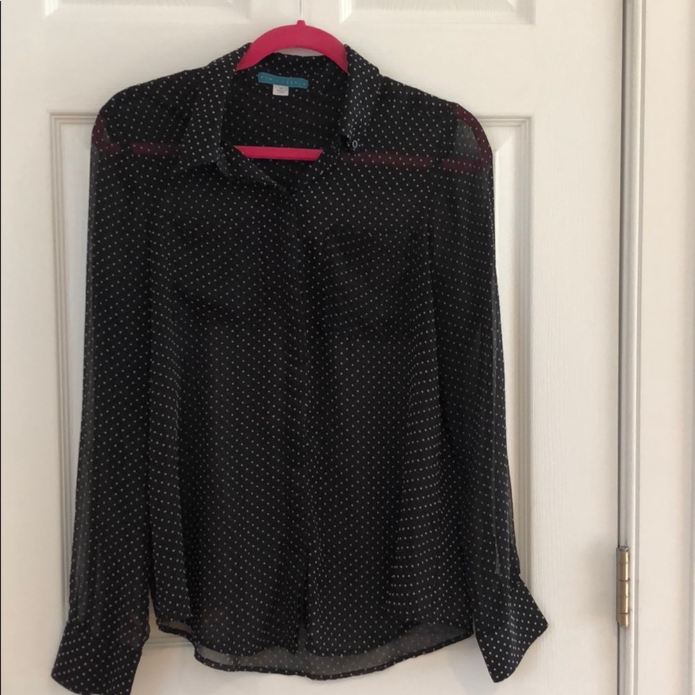 Semi sheer black blouse